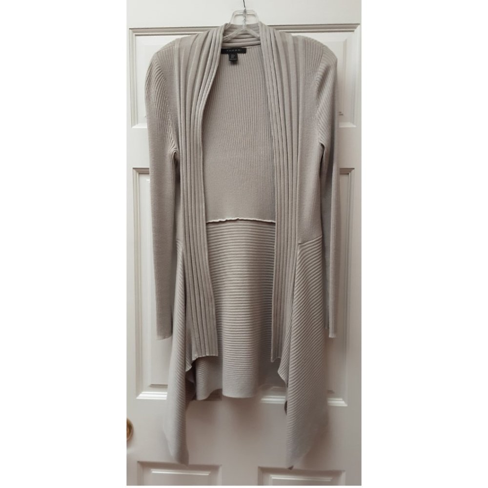 Tan Tahari Long, Open Cardigan (S)